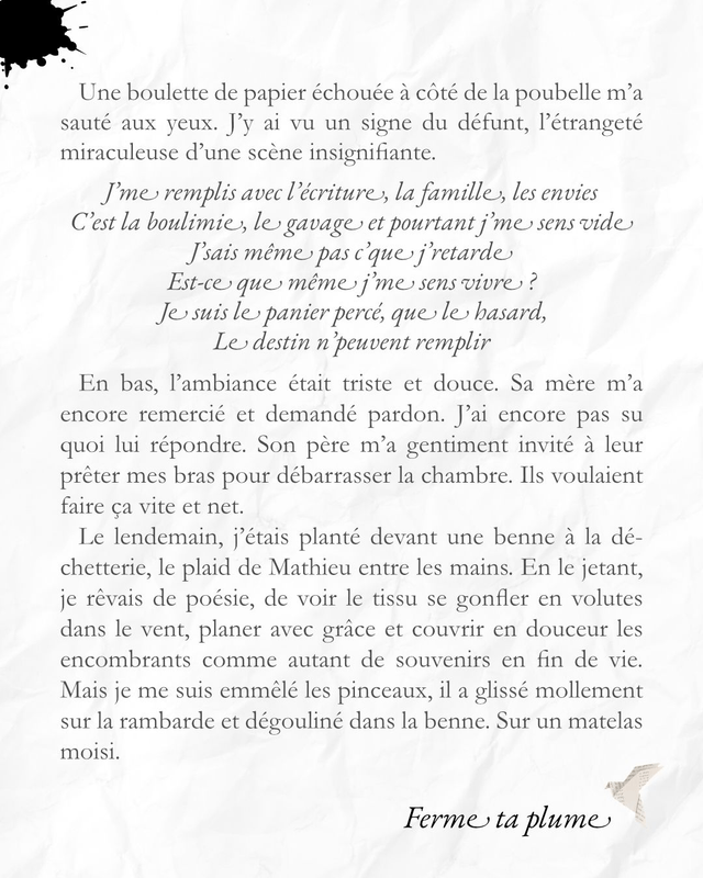 Ferme ta plume